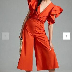 Anthropologie Zunilda Guitierrez Women's Orange jumpsuit